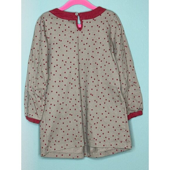 Hanna Andersson Girls5 / 110 cm Cranberry Set Dot LS Dress - Picture 2 of 11